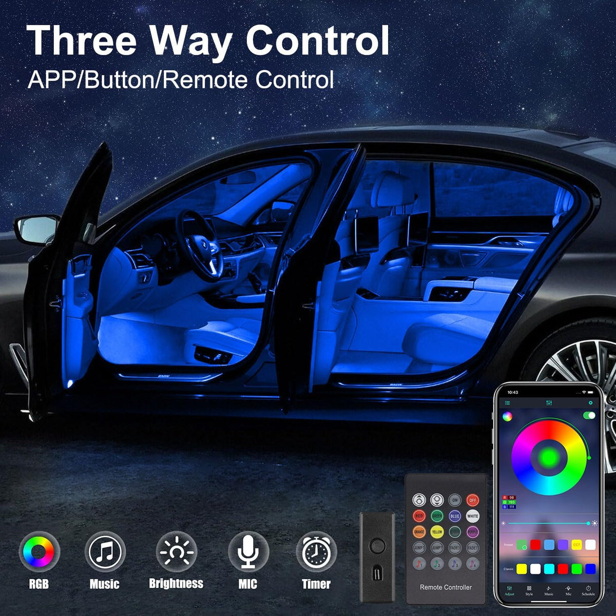 LED Car Strip (2 meter)
